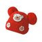 Red Baby Bear Face Warm Winter Wool Cap (0 Months - 24 Months) CP5105A